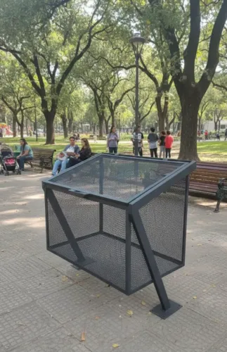 Lixeira grande capacidade 1500lts . Design moderno 