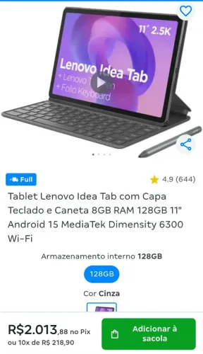 TABLET LENOVO IDEA TAB - NUNCA USADO - LACRADO NA CAIXA