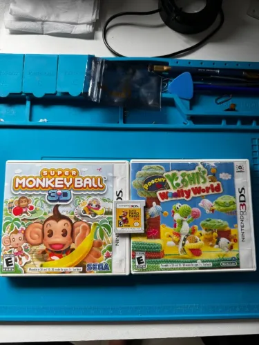 Poochy & Yoshi's Wooly World, super mario maker e super monkey ball 3D JOGOS NINTENDO 3DS