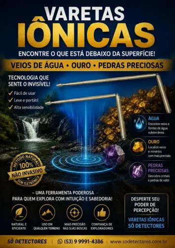 Varetas Iônicas Radiestesia Encontrar Fontes Água Ouro Pedras Preciosas