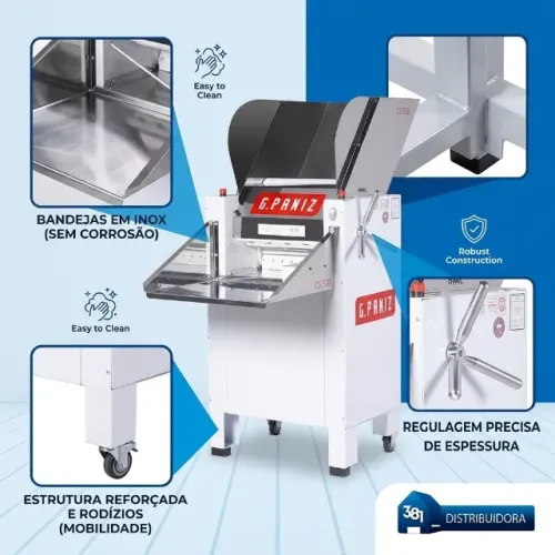 Cilindro Sovador Industrial G.Paniz CS 500 Novo 50cm Epóxi 380V - Alta Produtividade