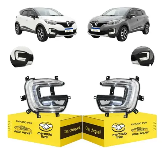 Par Cibie Auxiliar Renault Captur 2017 2018 19 20 2021 C/drl Cristal