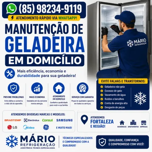 Manutenção de Geladeira em Domicílio