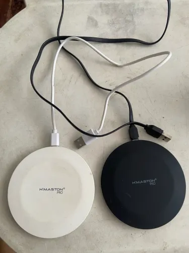 Kit com 2 Carregadores por indução | H'MASTON PRO (Branco e Preto)