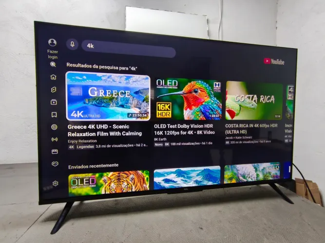 Tv 43" Smart Wi-Fi 4k borda infinita - pra sair logo 