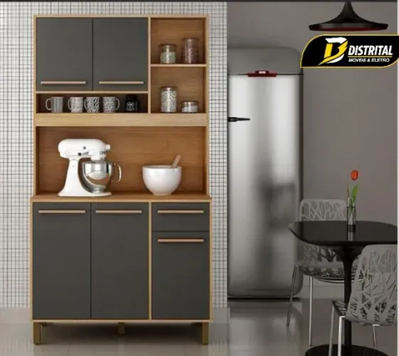 Armário de Cozinha 5 Portas 1 Gaveta Ametista Novo