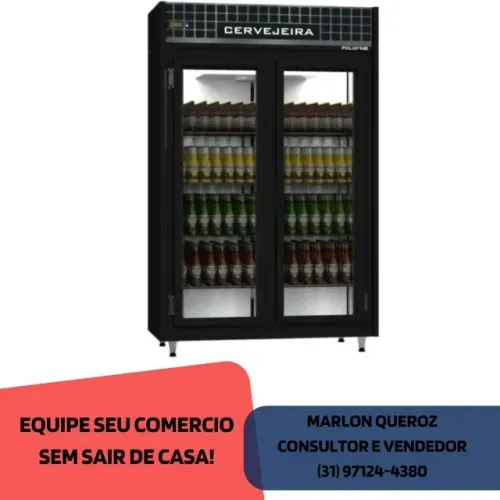 Cervejeira 2 Portas Preta Polo Frio