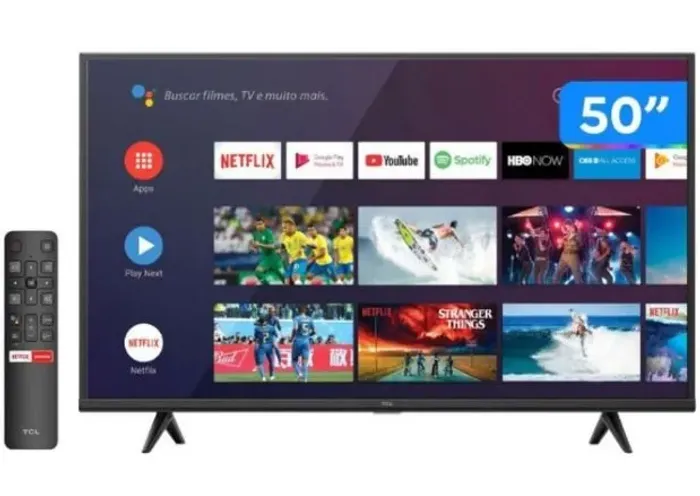 Vendo uma TV Smart Semp TCL de 50 polegadas, modelo 50P615, com resolução 4K.