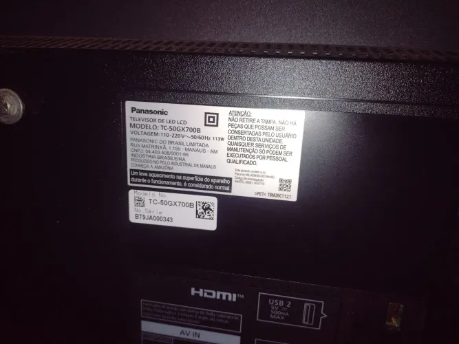 Tv 50 Panasonic com defeito 