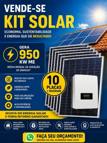 Vende-se kit solar.