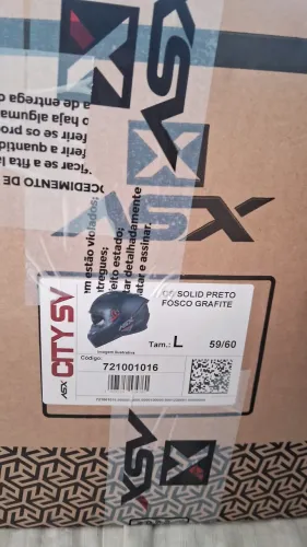 Vende-se Capacete ASX CITY SV (preto fosco) *NOVO*