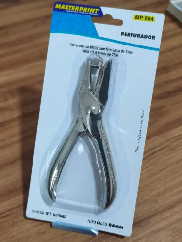Perfurador metal furo único 6mm