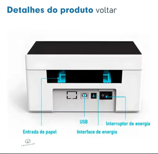 Impressora Térmica + 100 Etiquetas Adesivas Knup Kp-im600