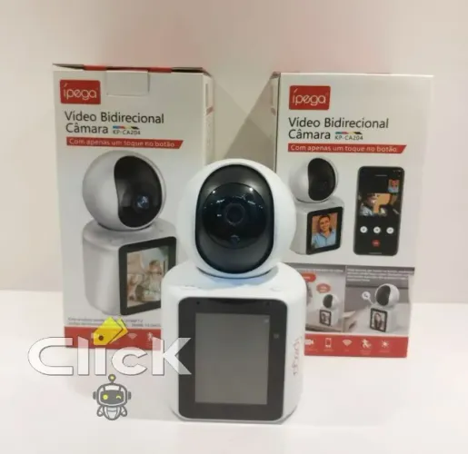 Camera baba eletronica giratoria 360 com visor - kp-ca-204