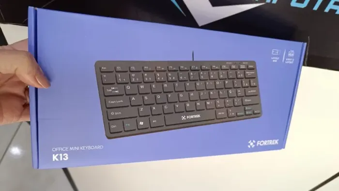 Teclado Mini Office Fortrek K13 USB ABNT2 Compacto e Confortável Loja Coimbra Entrega