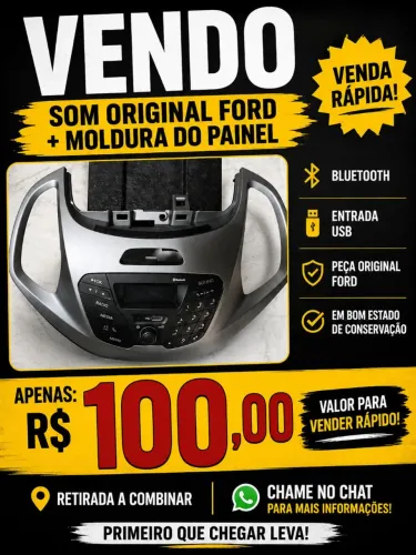 VENDO SOM ORIGINAL FORD + MOLDURA DO PAINEL ?