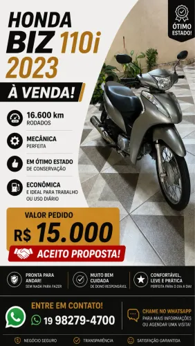 Biz 110i 2023 Prata