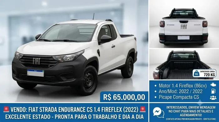 Fiat Strada Endurance 1.4 Flex 8V CS Plus 2022