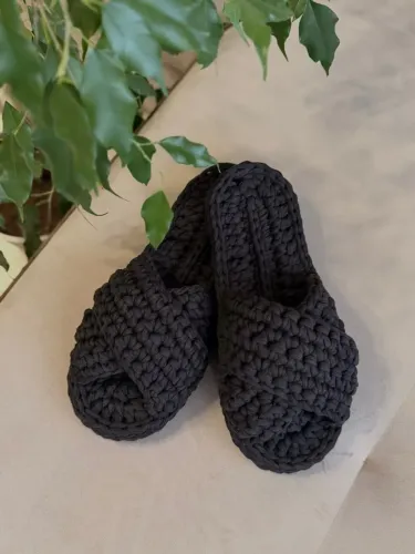 Pantufa em crochê