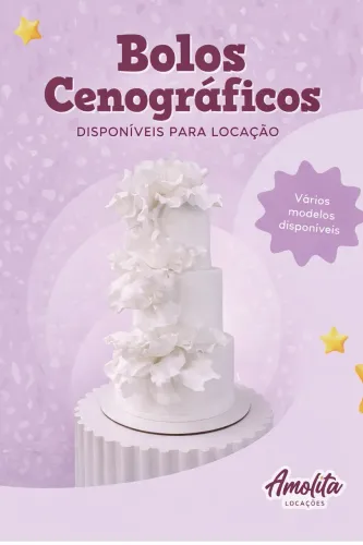 Aluguel bolo cenográfico / fake para casamentos