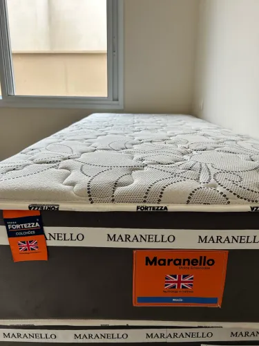 Cama Box Solteiro + Colchão Fortezza Maranello