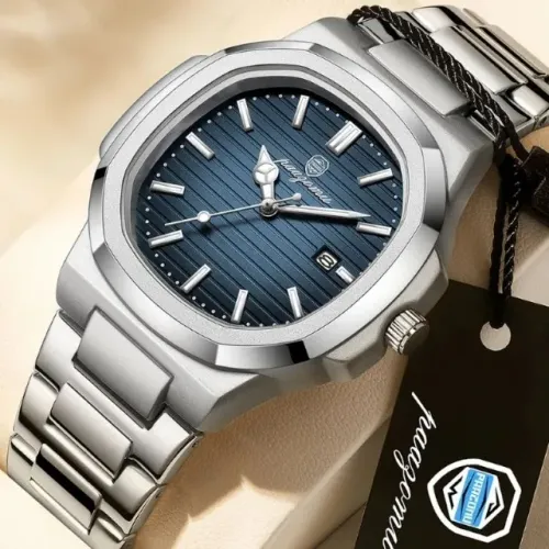 Relógio Pengagar Azul Premium Calendário Completo e Resistência à Água