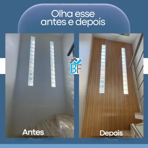 Painel ripado de pvc vinílico e liso