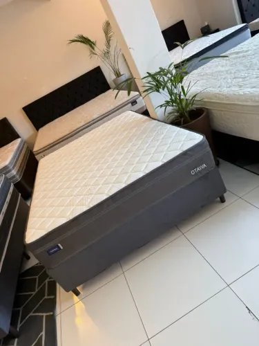 Colchão Casal MANNES + BASE BOX NOVO - Entrego! 