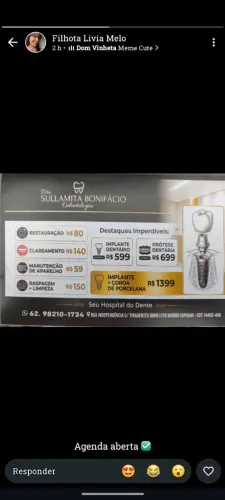 Dra Sulamita Bonifácio Odontologia