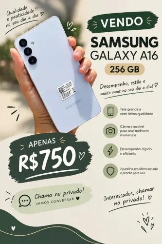 Samsung Galaxy A16 256GB - Ótimo estado | R$ 750