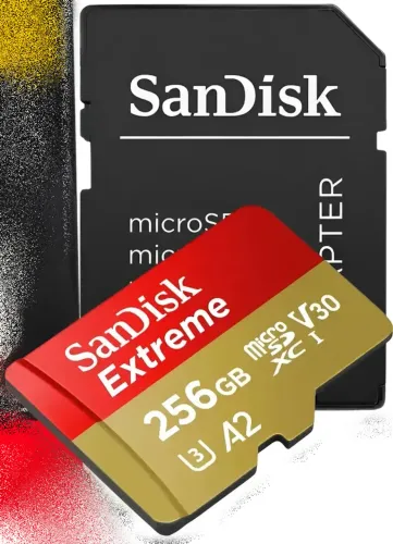 Cartão ORIGINAL Sandisk Extreme 256gb Micro Sd/ U3, A2, V30, PRA GOPRO E OUTROS. zero