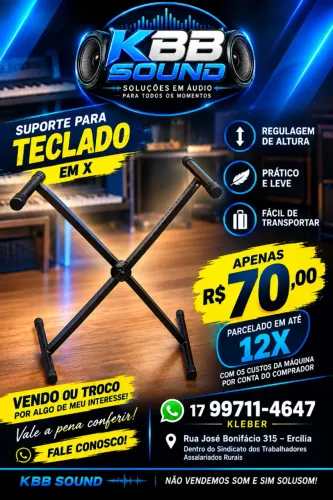 SUPORTE PARA TECLADO EM X