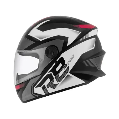 Capacete R8 Brilhante Laranja Preto Pro Tork