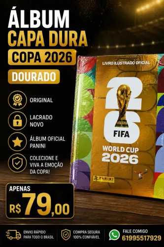 Álbum Dourado Capa dura copa 2026 somos loja