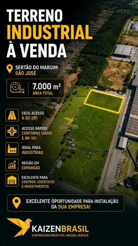 Terreno Industrial à Venda - Sertão do Maruim | São José/SC