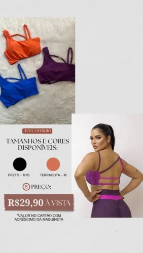Top com costas nuas