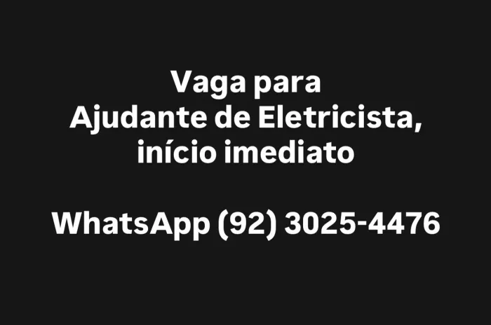 Auxiliar de Eletricista