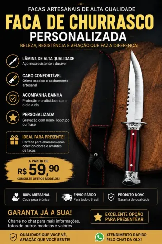 Faca de (Churasco e Camping)