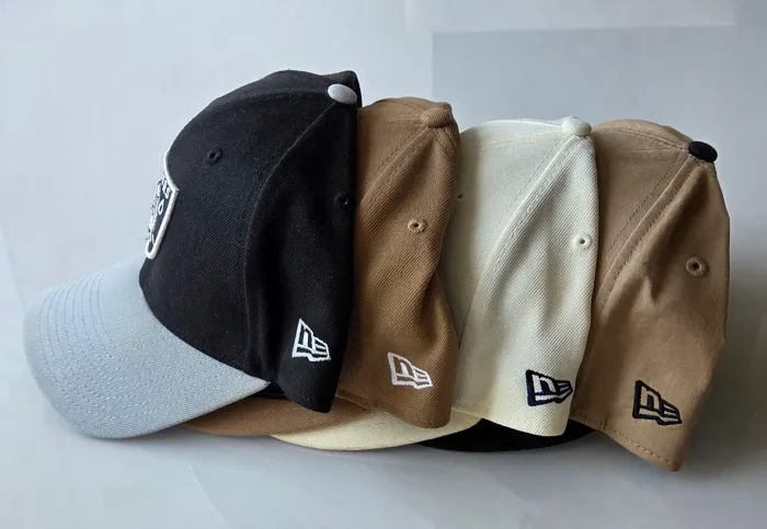 Kit com 4 bonés originais New Era - Tamanho 7 7/8nho 7 7/8