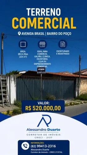 Terreno a Venda no Bairro do Poço