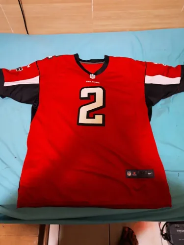 Camisa de futebol americano atlanta falcons vermelha tamanho 56