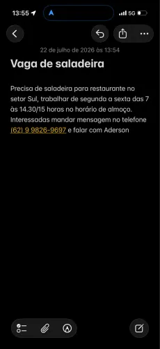 Vaga de saladeira