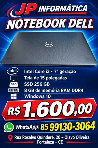 Notebook Dell i3/7° geração.