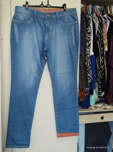 calça plus size jeans tamanho 52