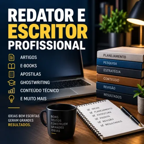 Redator e Escritor | Artigos, E-books, Apostilas e Ghostwriting