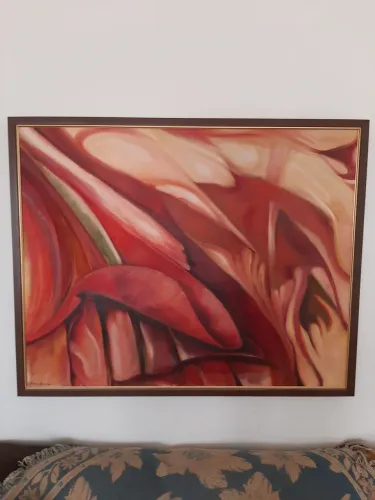 Pintura a oleo sobre tela abstrato original da artista plastica.