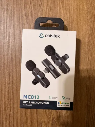 Kit 2 Microfones Sem Fio Lapela Celular Smartphone Onistek