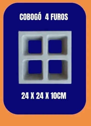 Cobogó 4 furos 24x24x10