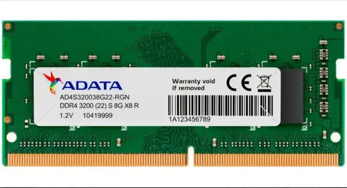 Memoria RAM ADATA DDR4 8GB 3200MHz notebook 