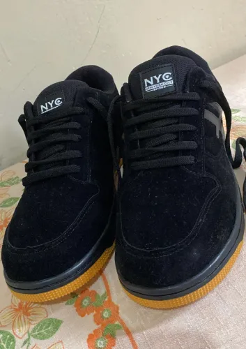 LINDO TÊNIS NYC MASCULINO N42 - PRETO CAMURÇA